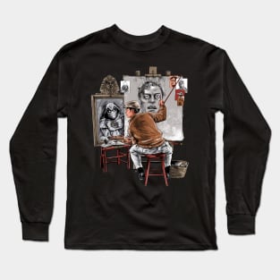 Moon Triple Self-Portrait Long Sleeve T-Shirt